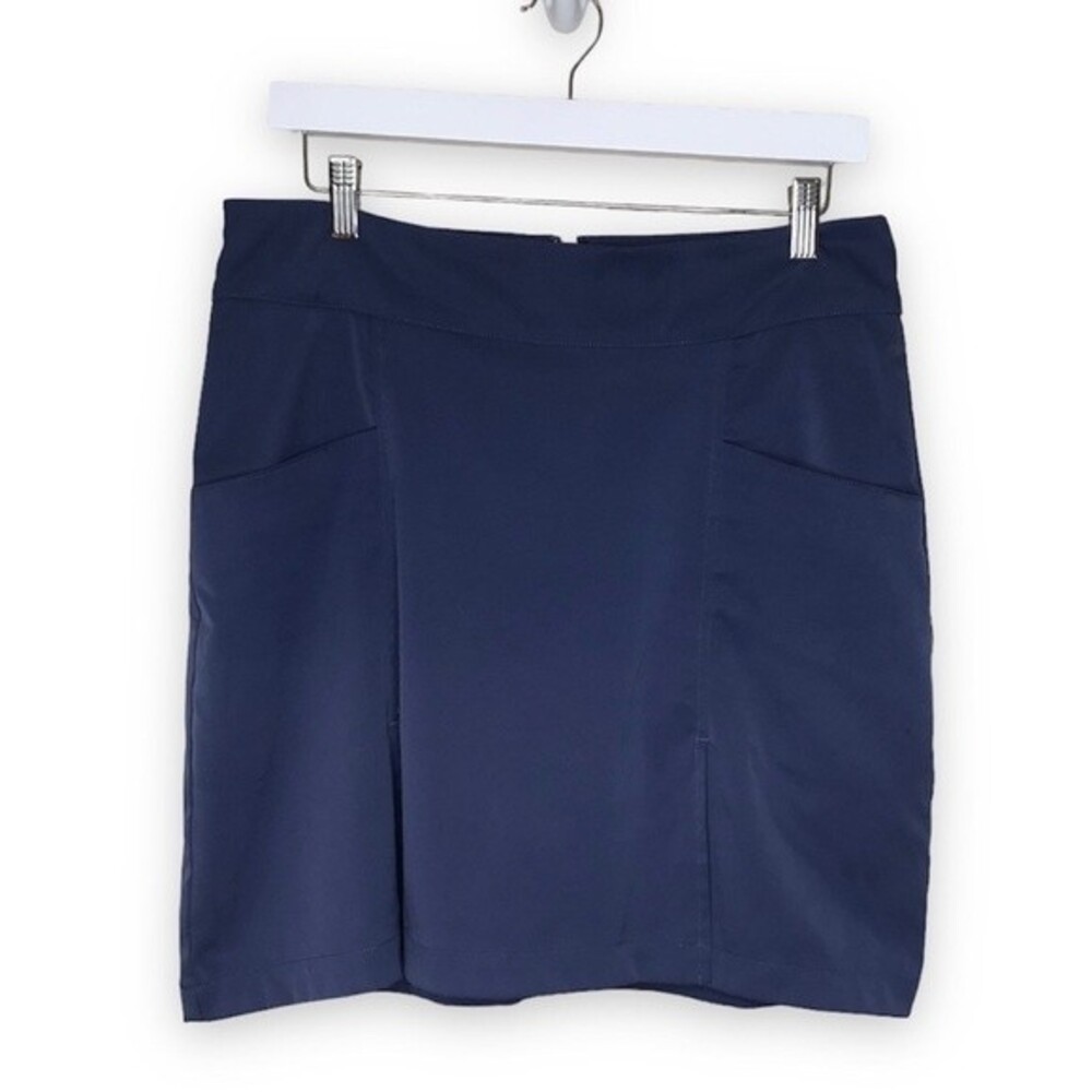 Antigua Desert Dry Blue Pocket Stretch Golf Tennis Skort Short Skirt Womens 8